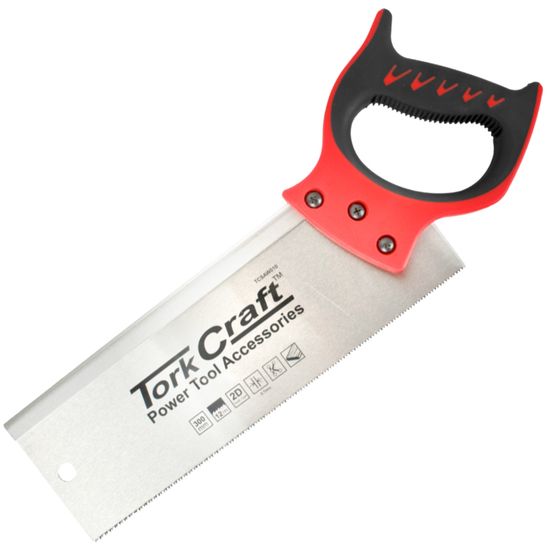 TORK CRAFT Back Saw 300mm 12tpi 0.7mm Temp. Blade Abs Handle