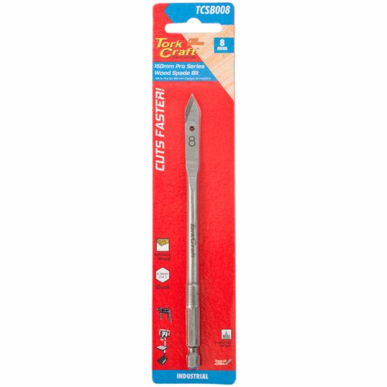 TORK CRAFT Spade Bit Pro Series 8mm X 150mm