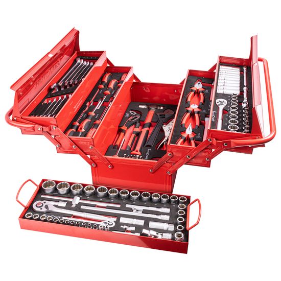 TORK CRAFT Mechanics Cantilever Tool Box 172pc 6 X Tray 470 X220x230mm