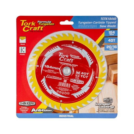 TORK CRAFT Saw Blade Thin Kerf 184 X 40t 20/16 Tct