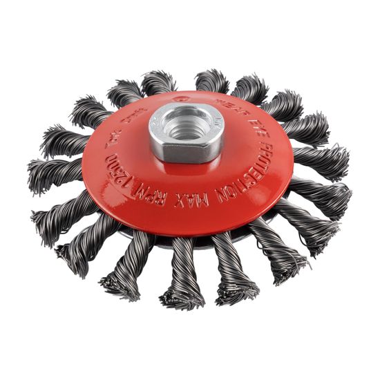 TORK CRAFT Wire Cup Brush Twisted Bevel Plain 115mmxm14 Bulk