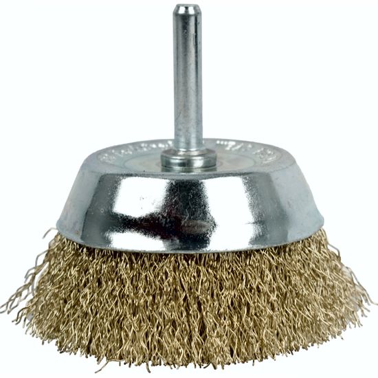 TORK CRAFT Wire Cup Brush 75mm X 6mm Shaft Blister
