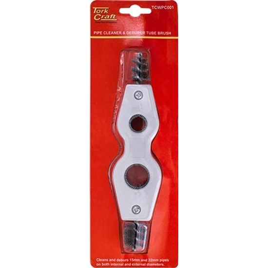 TORK CRAFT Pipe Cleaner & Deburer Tube Brush 15 & 19mm Wire Brush