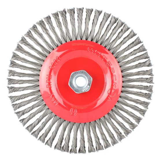 TORK CRAFT Wire Wheel Brush Single Section Twisted Stinger 175mmxm14 Blister