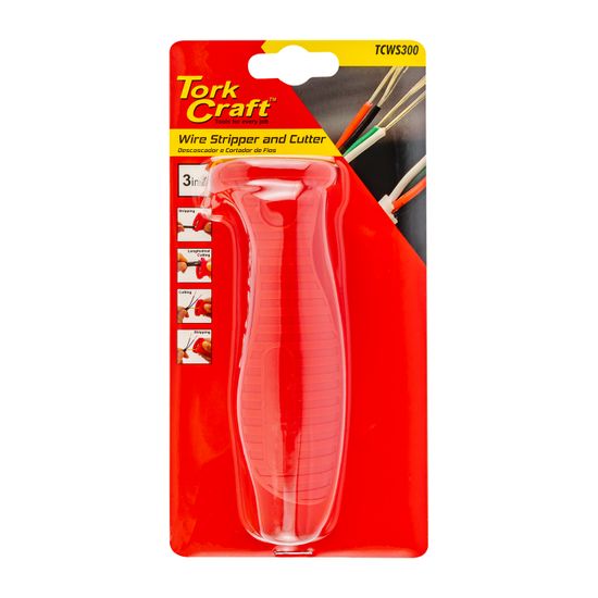TORK CRAFT Wire Stripper 3 In 1 4-10mm Rnd Cables 8-10mm Longitud Cutting