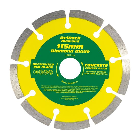 DELROCK Diamond Blade 115mm Segmented