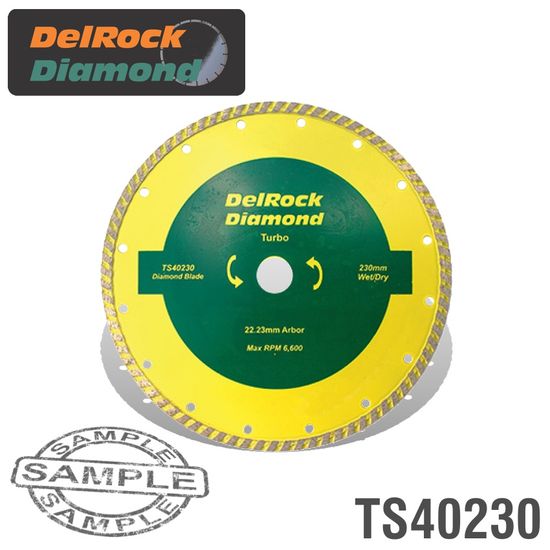 DELROCK Diamond Blade 230mm Turbo