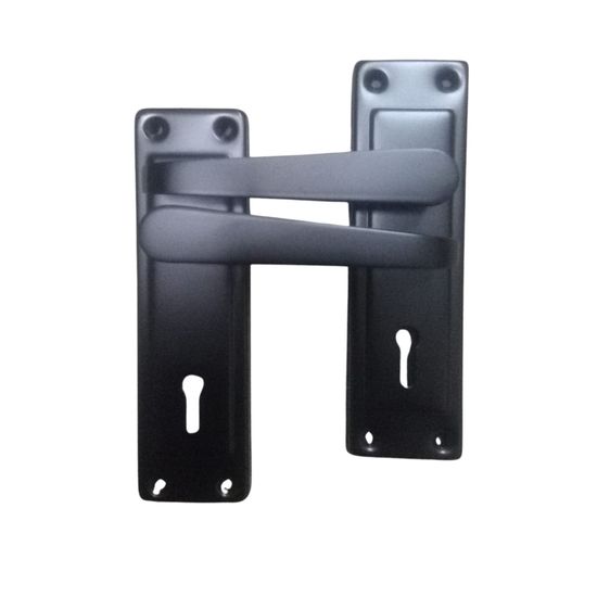 L&b Handle Decorative 2tone Key Black Straight 6 Inch