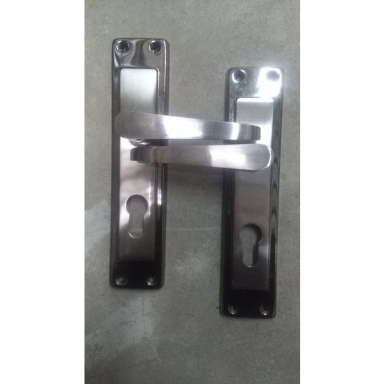 L&b Handle Decorative 2tone Cylinder Black Nickel / Satin Nickel Straight 6 Inch