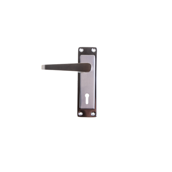 L&b Handle Decorative 2tone Key Satin Nickel / Chrome Plated Straight 6 Inch