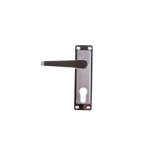 L&b Handle Decorative 2tone Cylinder Satin Nickel / Chrome Plated Straight 6 Inch