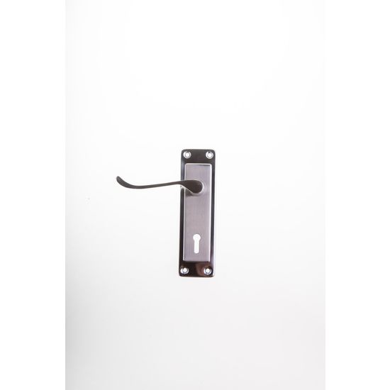 L&b Handle Decorative 2tone Key Satin Nickel / Chrome Plated Scroll 6 Inch