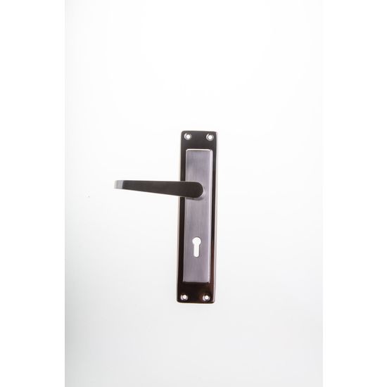 L&b Handle Decorative 2tone Key Black Nickel / Satin Nickel Straight 8 Inch