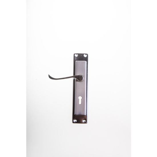 L&b Handle Decorative 2tone Key Satin Nickel / Chrome Plated Scroll 8 Inch