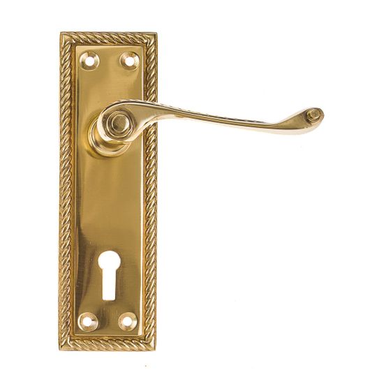 L&b Handle Decorative Georgian Key Solid Brass Scroll 6 Inch