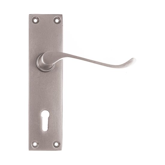 L&b Handle Decorative Victorian Key Satin Nickel Plated Scroll 6 Inch