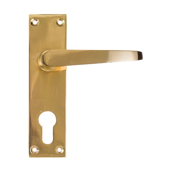 L&b Handle Decorative Victorian Cylinder Brass Plated Straight 6 Inch
