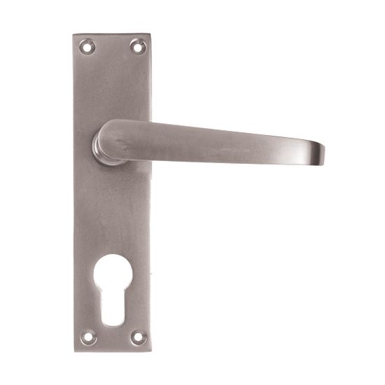L&b Handle Decorative Victorian Cylinder Satin Nickel Plated Straight 6 Inch