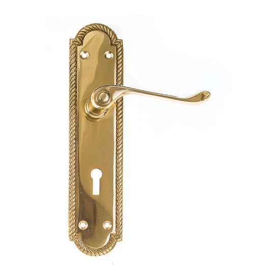 L&b Handle Decorative Georgian Key Solid Brass Scroll 8 Inch