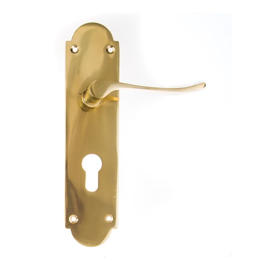 L&b Handle Decorative Victorian Cylinder Brass Plated Scroll 8 Inch