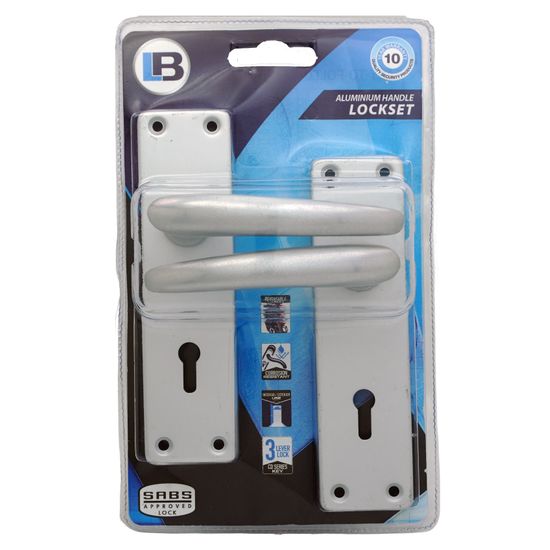 L&b Lockset Decorative 2297 3 Lever Aluminium 6 Inch