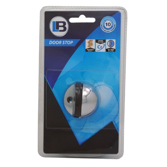 L&b Ironmongery Door Stop Half Moon Chrome