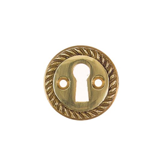 L&b Ironmongery Escutcheon Georgian Key Solid Brass