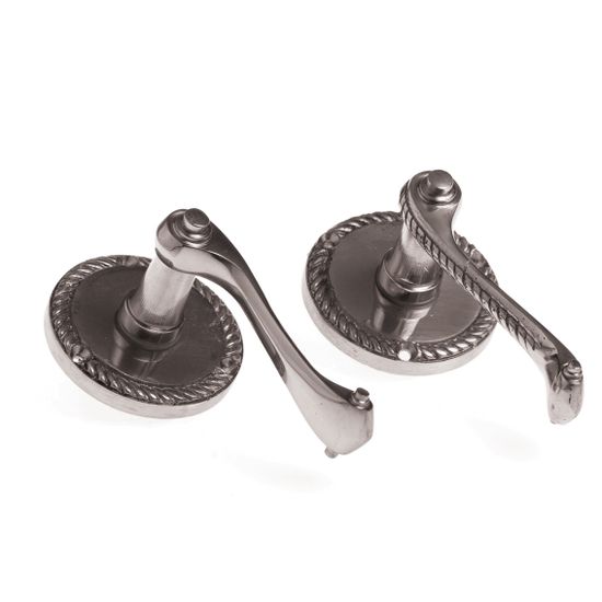 L&b Lockset Decorative Georgian 3 Lever Solid Brass Satin Nickel Scroll