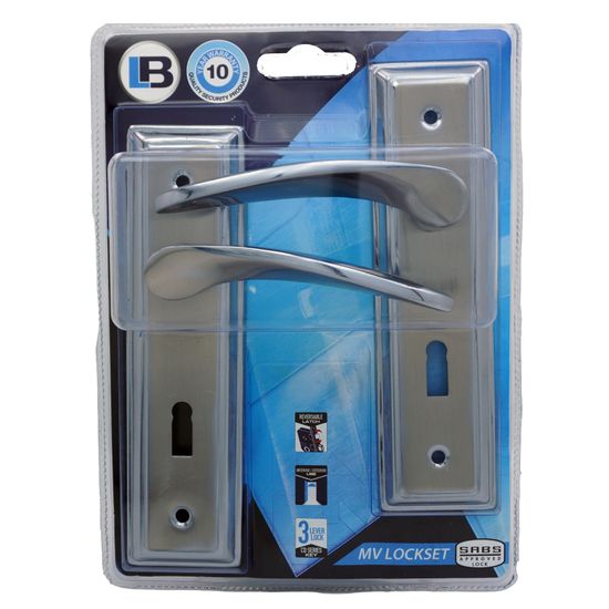 L&b Lockset Decorative Mv 3 Lever Mild Steel 1