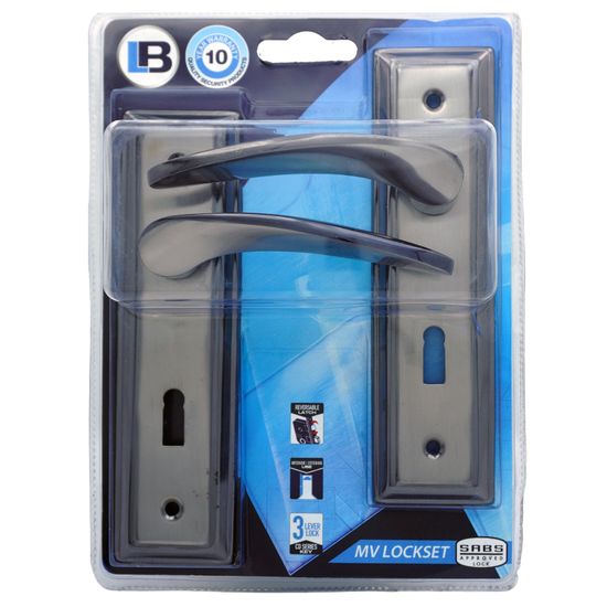 L&b Lockset Decorative Mv 3 Lever Mild Steel 2