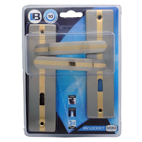 L&b Lockset Decorative Mv 3 Lever Mild Steel 3
