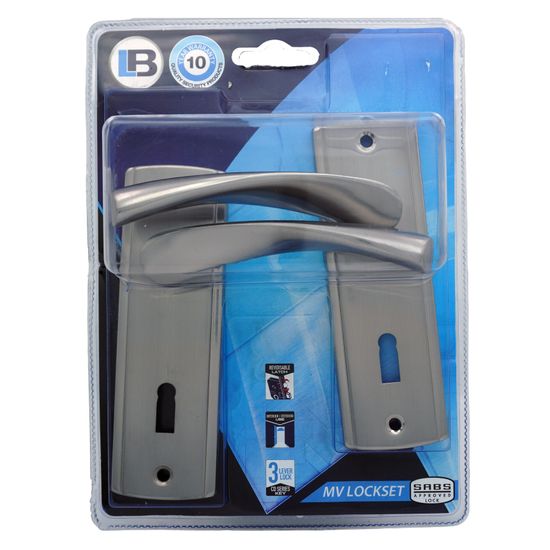 L&b Lockset Decorative Mv 3 Lever Mild Steel 5