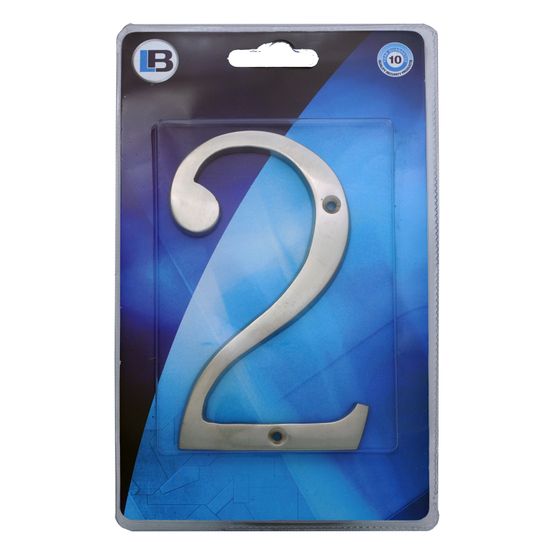 L&b Ironmongery Number 2 Solid Brass Satin Nickel Blister 150mm