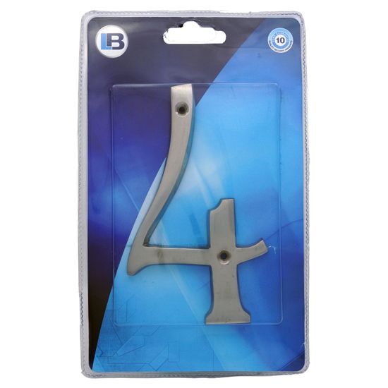 L&b Ironmongery Number 4 Solid Brass Satin Nickel Blister 150mm