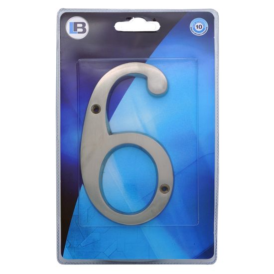 L&b Ironmongery Number 6 Solid Brass Satin Nickel Blister 150mm
