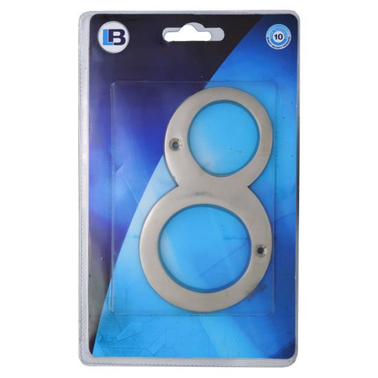 L&b Ironmongery Number 8 Solid Brass Satin Nickel Blister 150mm