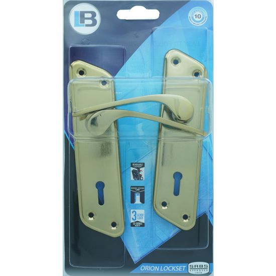 L&b Lockset Decorative Orion 3 Lever Bp Diamond