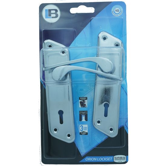 L&b Lockset Decorative Orion 3 Lever Cp Diamond