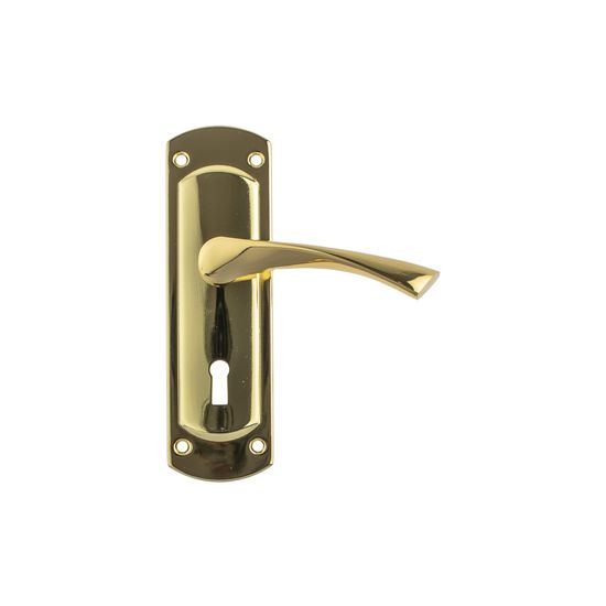 L&b Lockset Decorative Sienna 3 Lever Brass Plated