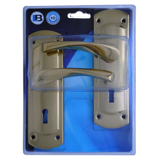 L&b Lockset Decorative Sienna 3 Lever Brass Plated