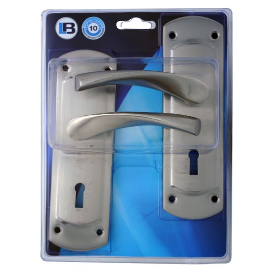 L&b Lockset Decorative Sienna Key Satin Nickel Plated