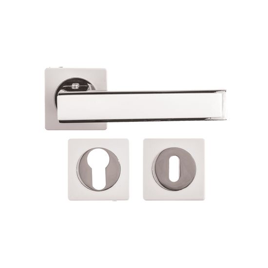 L&b Handle Decorative Style Cylinder White/chrome Blister Monet