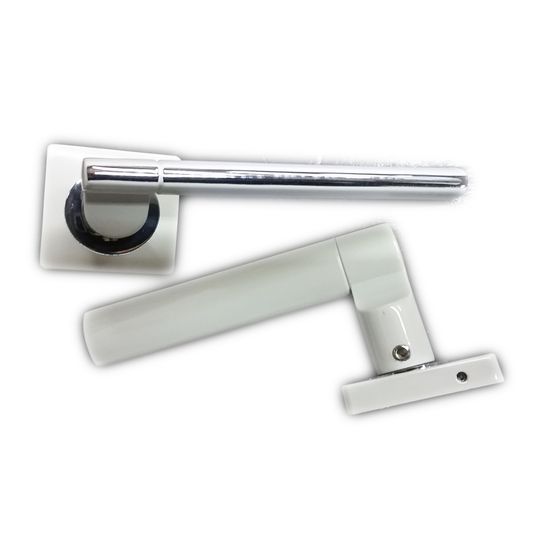 L&b Handle Decorative Style Cylinder White/chrome Blister Greco