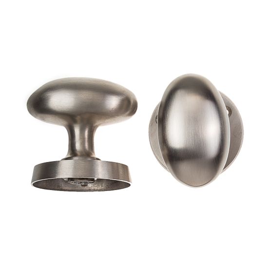 L&b Lockset Decorative Victorian 3 Lever Solid Brass Satin Nickel Oval On Rose