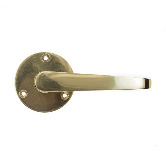 L&b Lockset Decorative Victorian 3 Lever Solid Brass Straight On Rose
