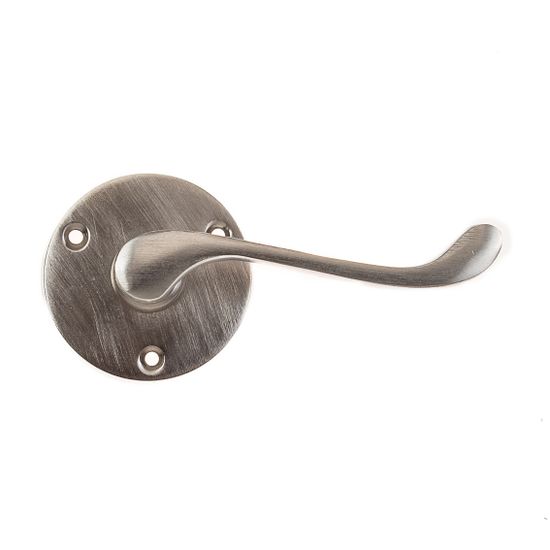 L&b Lockset Decorative Victorian 3 Lever Solid Brass Satin Nickel Scroll On Rose