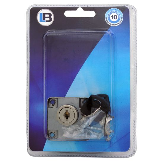 L&b Ironmongery Drawer Lock Chrome Plated 22mm
