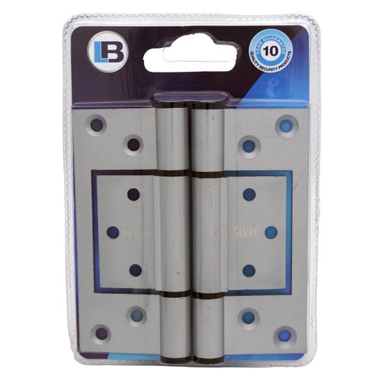 L&b Ironmongery Hinge Sinkless Aluminium Silver Blister 100mm