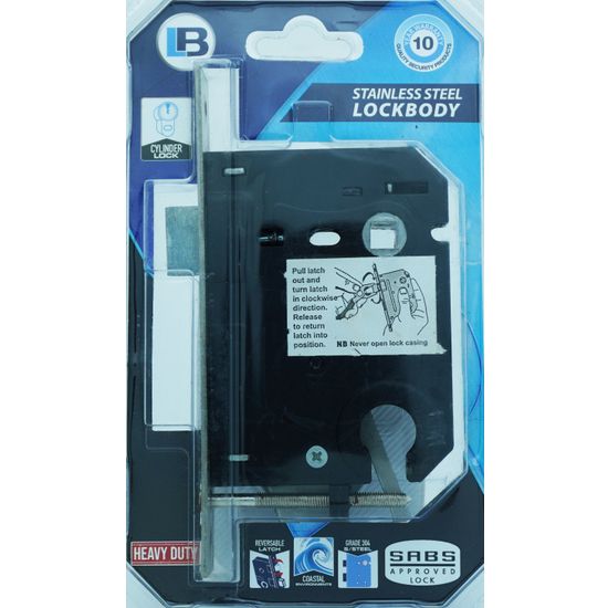 L&b Lock Door Heavy Duty Cylinder Stainless Steel 304 Blister Sabs