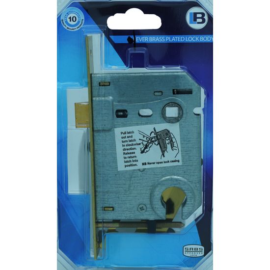 L&b Lock Door Cylinderinder Brass Plated Blister Sabs